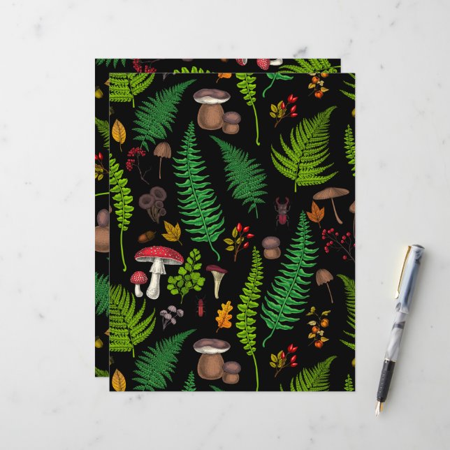 Flora und Fauna im Forstland (Vorderseite/Rückseite Beispiel)