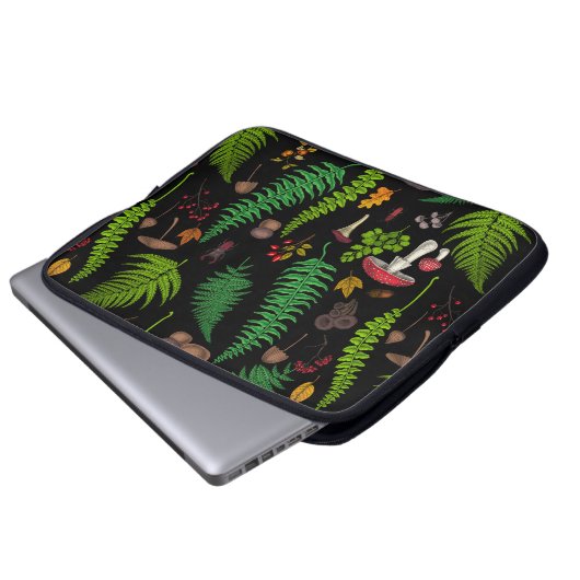 Flora und Fauna im Forstland Laptopschutzhülle (Vorne Knopf)