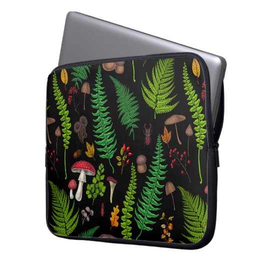 Flora und Fauna im Forstland Laptopschutzhülle (Vorderseite Links)