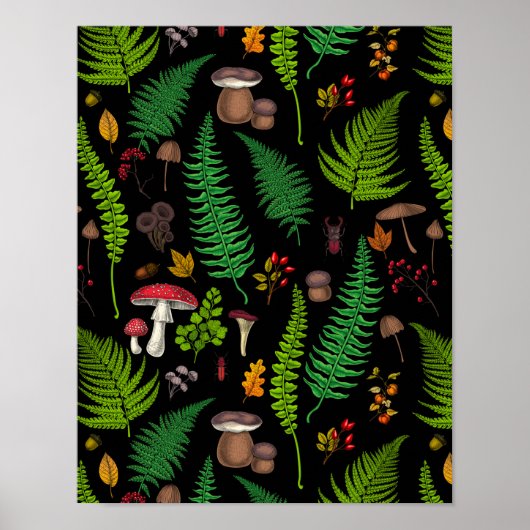 Flora und Fauna im Forstland Poster (Vorne)
