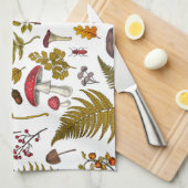 Flora und Fauna im Waldgebiet 2 Geschirrtuch (Viertel Falte)