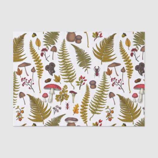 Flora und Fauna im Waldgebiet 2 Seidenpapier (Vorderseite)