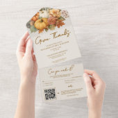 Flora und Fauna in einem Erntedank Einladung (Abreißen)