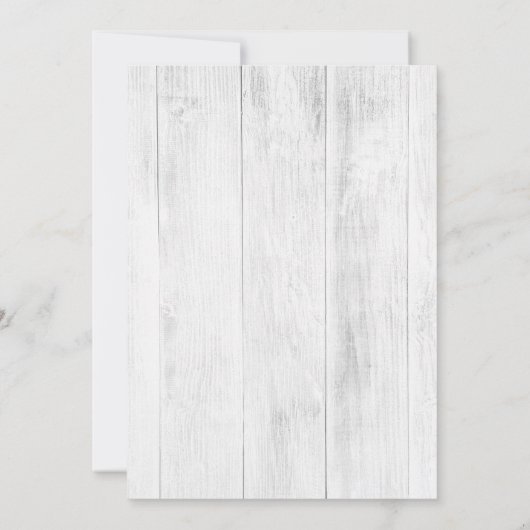 Flora und Fauna mit rustikalem Holz Einladung (Rückseite)