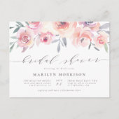 Flora und Fauna Mittelsommer Brautparty Einladungspostkarte (Vorderseite)