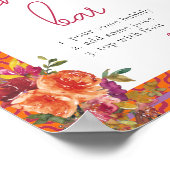 Flora und Fauna Modernes Brautparty Mimosa Bar Poster (Ecke)