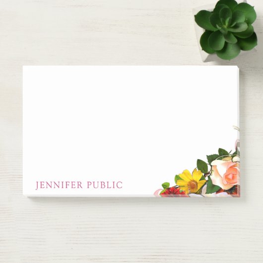 Flora und Fauna Modernes Template Elegant Post-it Klebezettel (Büro)