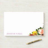 Flora und Fauna Modernes Template Elegant Post-it Klebezettel (Auf Schreibtisch)