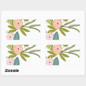 Flora und Fauna Rechteckiger Aufkleber (Blatt)