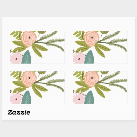 Flora und Fauna Rechteckiger Aufkleber (Blatt)