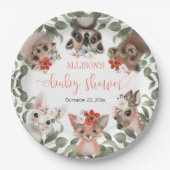 Flora und Fauna Waldtiere Freunde des Waldes Babyd Pappteller (Vorderseite)