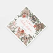 Flora und Fauna Waldtiere Freunde des Waldes Babyd Serviette (Ecke)