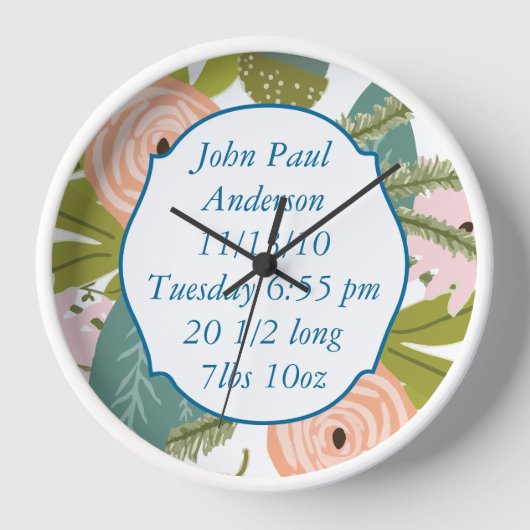 Flora und Fauna Wanduhr (Vorderseite)