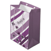 Flora und Fauna Wilde Violets Mittlere Geschenktüte (Vorderseite Schrägansicht)