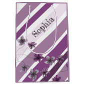 Flora und Fauna Wilde Violets Mittlere Geschenktüte (Vorderseite)