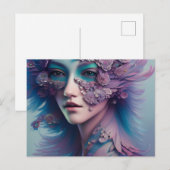 Flora und Federn Frauen Postkarte (Vorne/Hinten)