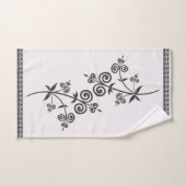 Flora und Foliage im wirbelstil im Ziermuster Badhandtuch Set (Handtuch)