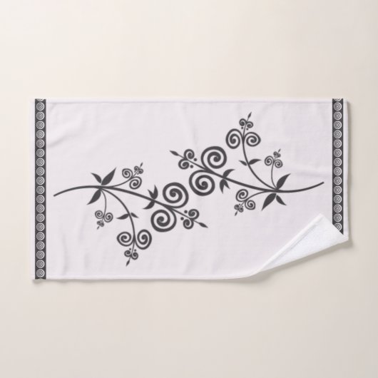 Flora und Foliage im wirbelstil im Ziermuster Badhandtuch Set (Handtuch)