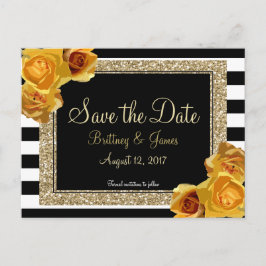 Flora und Glitzer Save the Date Postkarte
