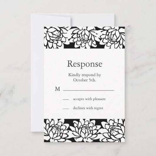 Flora und moderne UAWG RSVP Karte (Vorderseite)