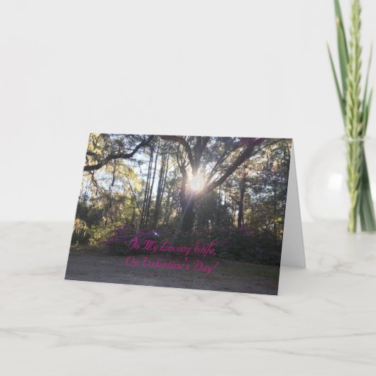 Flora und Natur, modern, Valentinenkarte der Ehefr Karte (Vorderseite)