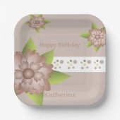 Flora und Polka Dot Pappteller (Vorderseite)