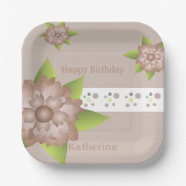 Flora und Polka Dot Pappteller