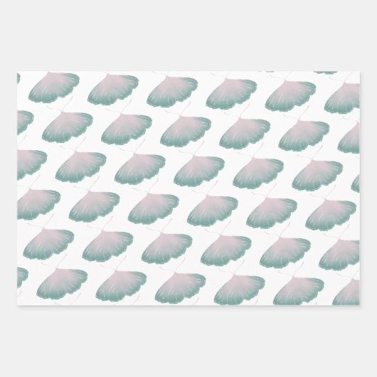 Flora und Schmetterling Geschenkpapier Set (Vorderseite 3)