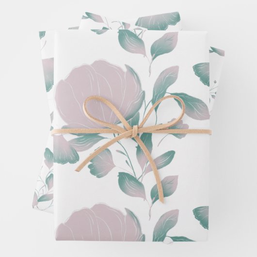 Flora und Schmetterling Geschenkpapier Set (Beispiel)