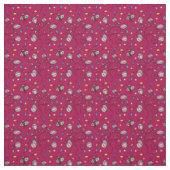 Flora und Schmetterlingsmuster — rosa Stoff (Muster)