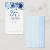 Flora und Silber Dots-Windeln-Raffle-Ticket Begleitkarte (Vorne/Hinten)