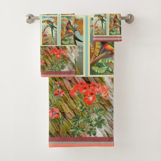 Flora und Vögel Badhandtuch Set (Insitu)
