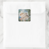 Flora und Zephyr Quadratischer Aufkleber (Tasche)