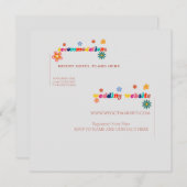 Flora-Unterkunftskarte Einladung (Vorne/Hinten)