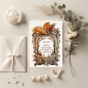 Flora Vintage Art Nouveau Hochzeit  Einladung