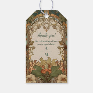 Flora Vintage Art Nouveau Hochzeit Geschenkanhänger