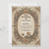 Flora Vintage Jugendstil-Hochzeit Einladung (Vorderseite)