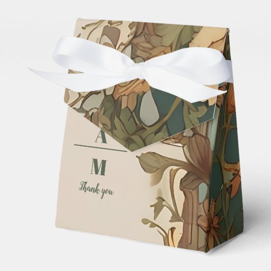 Flora Vintage Jugendstil-Hochzeit Geschenkschachtel (Vorderseite)