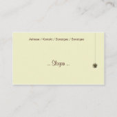 Flora Visitenkarte (Rückseite)