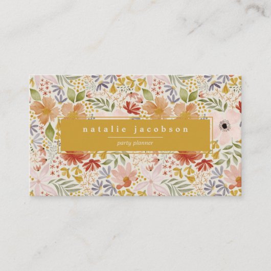 Flora-Visitenkarte für Wasserfarben Visitenkarte (Vorderseite)