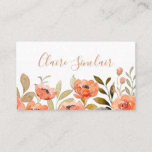 Flora-Visitenkarte für Wasserfarben Visitenkarte