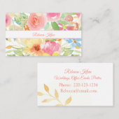 Flora-Visitenkarte für Wasserfarben Visitenkarte (Vorne/Hinten)