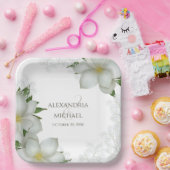 Flora Wasserfarben Magnolia Blume Magnolia Pappteller (Party)