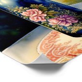 Flora Weinflasche - Leben Digitale Kunst Poster (Ecke)