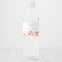 Flora-Wildblume Brautparty Wasser Flasche Etikett