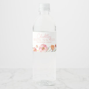Flora-Wildblume Brautparty Wasser Flasche Etikett