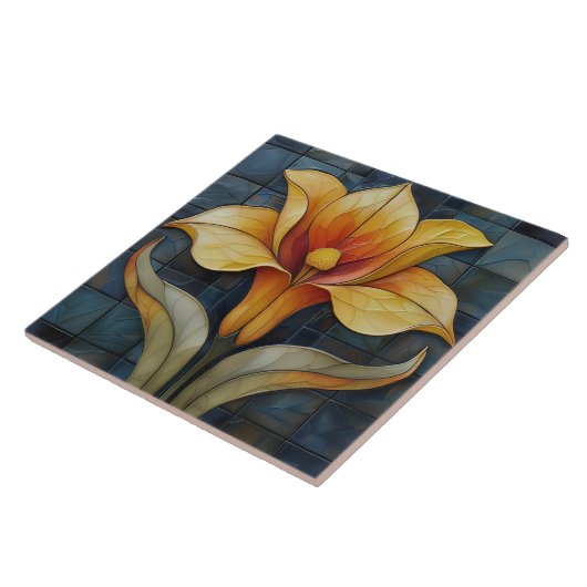 Flora Yellow Lido Fliese (Seite)