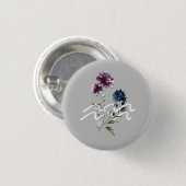 Flora Zodiac-Zeichen Button (Vorne & Hinten)
