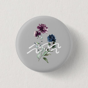 Flora Zodiac-Zeichen Button