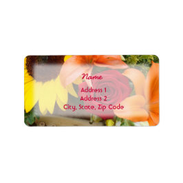 Floral02 - Label-Adresse Adressaufkleber